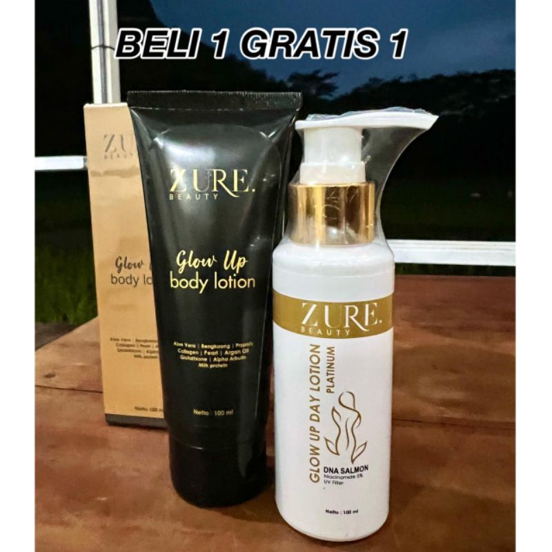 PROMO BELI 1 GRATIS 1 LOTION PEMUTIH BADAN AMPUH GLOW UP DNA SALMON / DAY LOTION DAN NIGHT LOTION BPOM