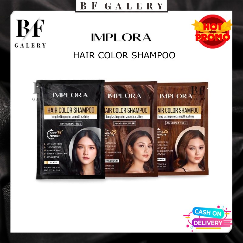 BFM017 Implora Hair Color Shampoo / Pewarna Rambut / Cat Rambut Shampoo / Shampo Pewarna Rambut