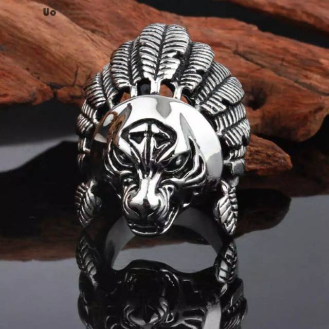 Cincin Titanium Macan Apache / skull ring