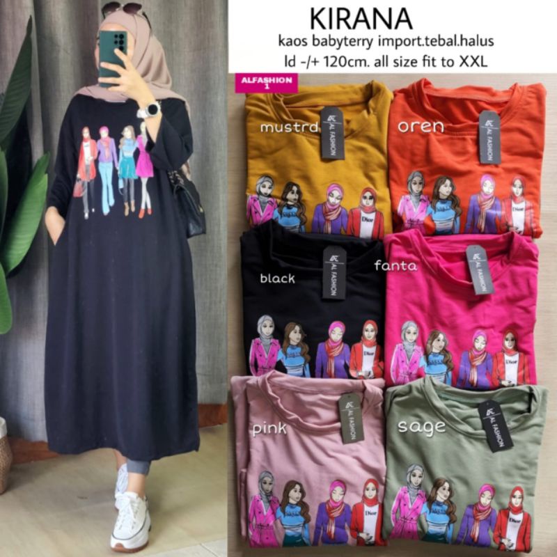 NEW BEST SELLER KIRANA/ZAMIA KAOS TUNIK BY ALFASHION