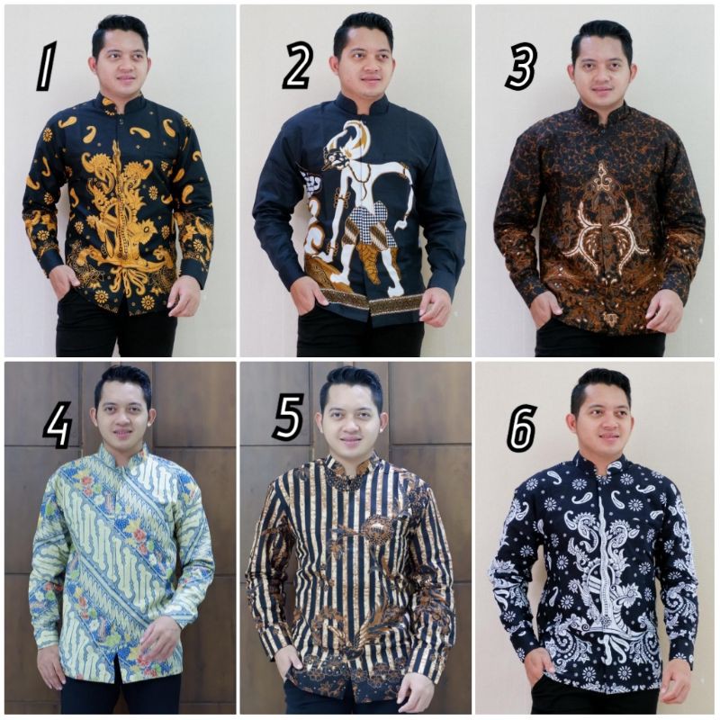 Kemeja Koko Batik Premium Koko Batik Solo Lapis Furing Koko Batik Warna Coklat Koko Lebaran Ori