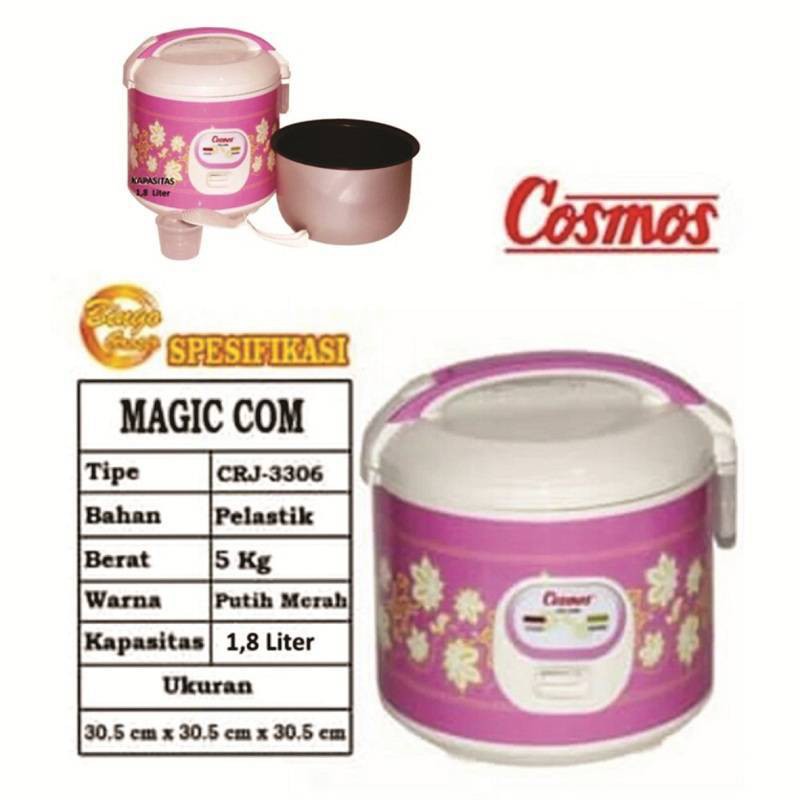 Cosmos crj 3306 1.8L Rice cooker penanak nasi magicom penghangat anti lengket murah