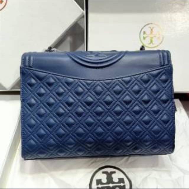 Tory Burch Fleming Convertible Blue Matte  Quality Like original