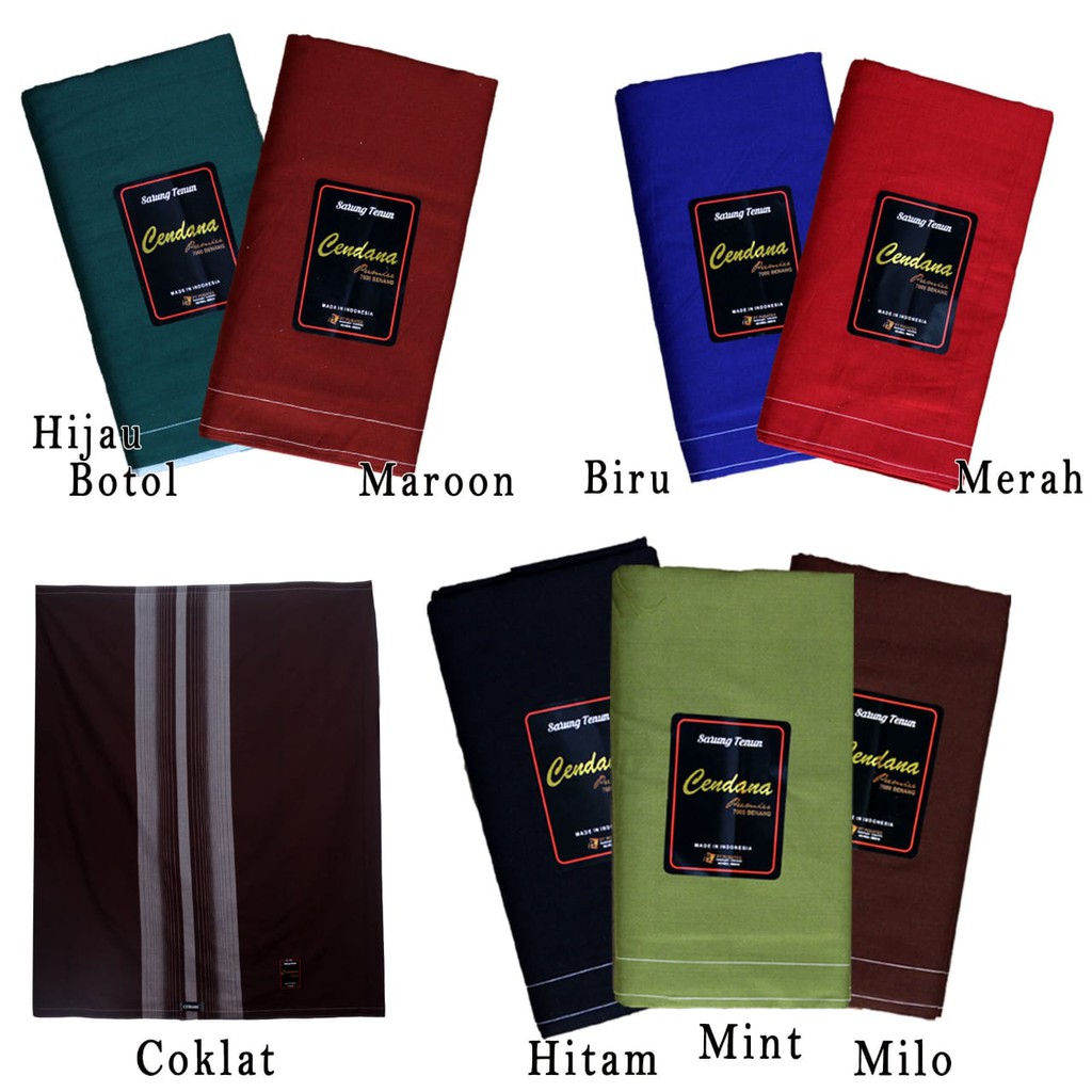 SARUNG PRIA DEWASA CENDANA POLOS WARNA KUALITAS BEST SELLER HARGA GROSIR COD