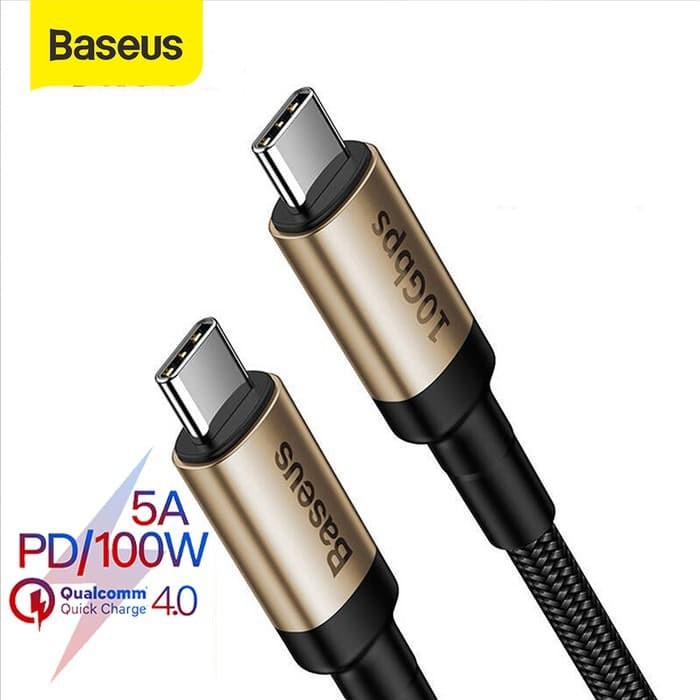 BASEUS CAFULE KABEL USB TYPE C TO TYPE C PD3.1 GEN2 100W DATA CABLE