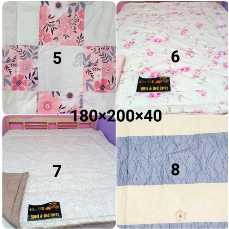 Sprei PERCA my love 180x200x40 king size tinggi 40 motif 2