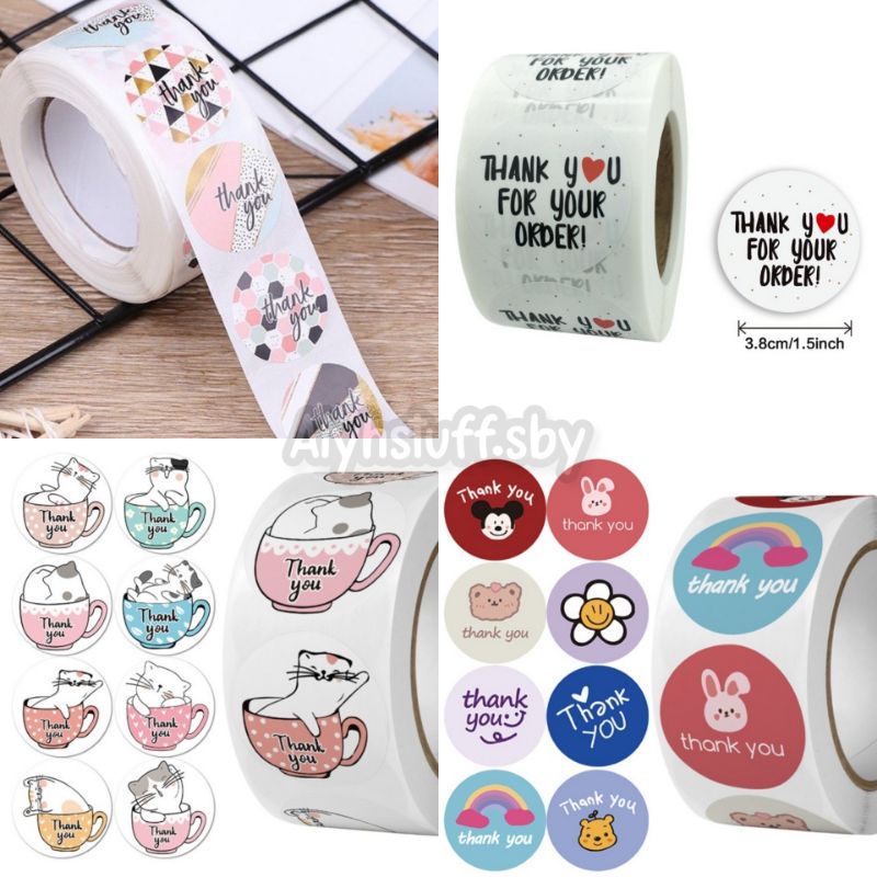 

10pcs label sticker Thank You | Stiker Label Terima kasih untuk paket/ mempercantik packaging/kado/gift | free bubblewrap