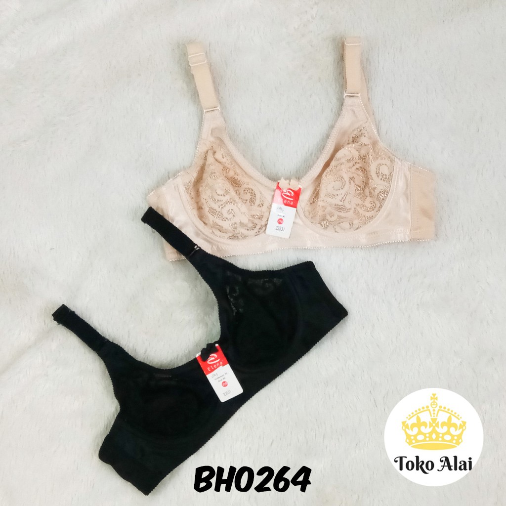 BRA BESAR / BH WANITA TANPA BUSA BERKAWAT BRUKAT DEPAN / BRA SPORT ELENA 25531 BH0264