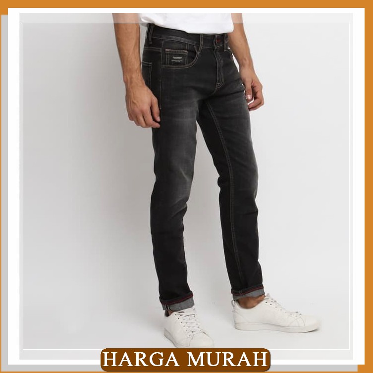 [ Terlaris ] Size 27-32 Celana Pendek Sobek - Jins Pendek Sobek P QB501 Papperdine Jeans 211 Black/