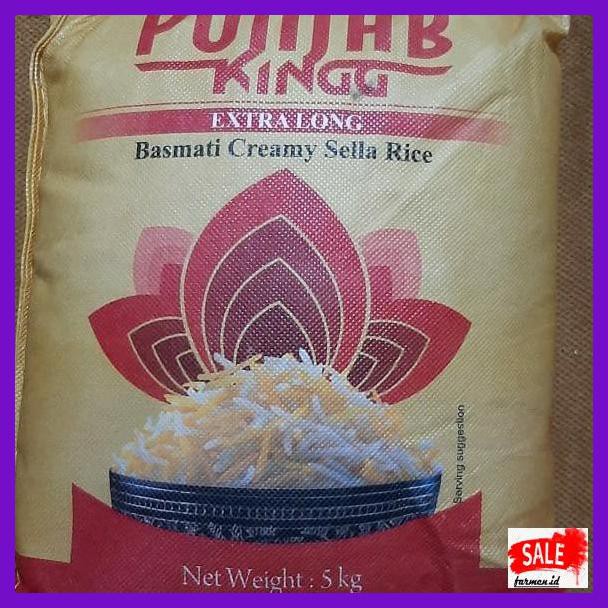 

Rasbeputih- Beras Basmati Creamy Sella Rice Repacking 1Kg -Aslii.