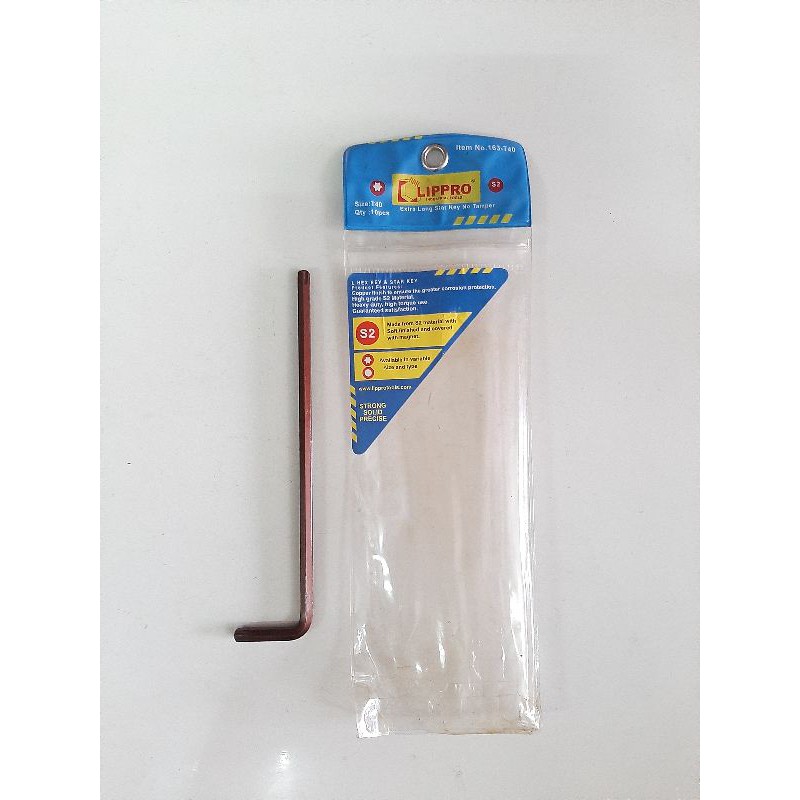 Kunci L bintang T40 Lippro extra long S2 tanpa lobang