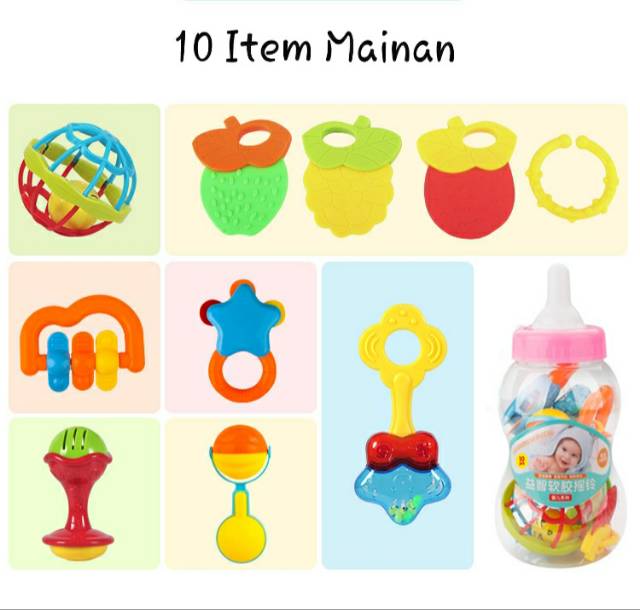 Tma / Mainan Baby Teether / Mainan Edukasi Bayi / Mainan Gigitan bayi