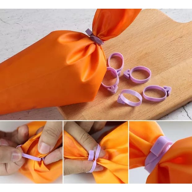 Karet Pengikat Kantong Piping bag Icing Bahan Silikon tali piping bag / karet penutup piping bag / Karet silikon serbaguna