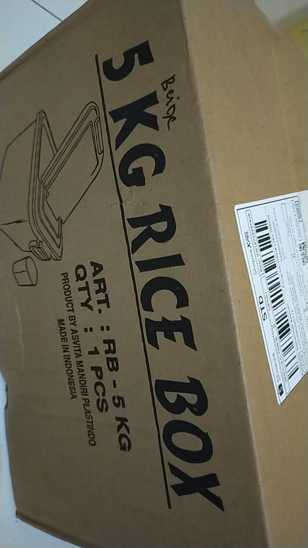Rice Box/ Tempat Beras/kotak Beras 5 Kg
