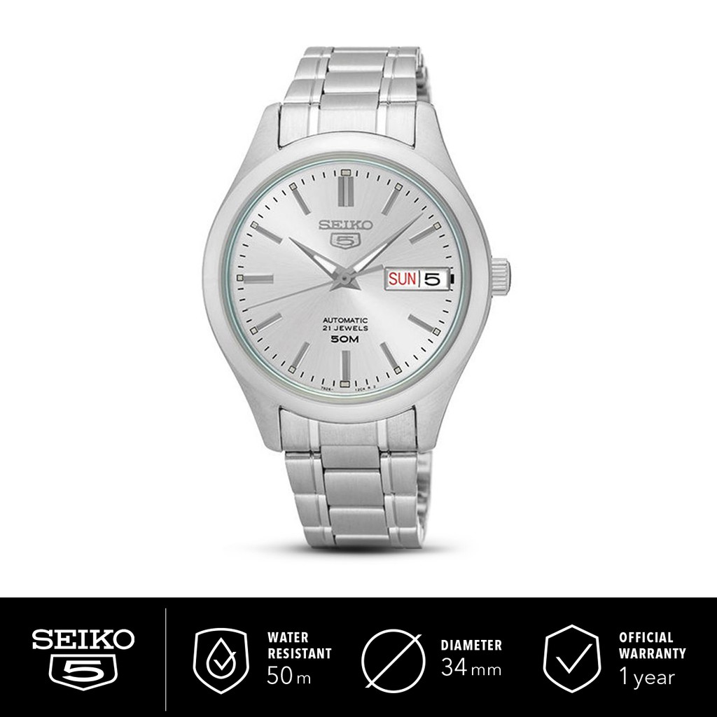 Jam Tangan Wanita Seiko 5 Snk887k1 Automatic 21 Jewels Silver Dial Bracelet Snk887 Original Shopee Indonesia