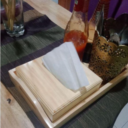 KOTAK TISU / KOTAK TISU KAYU Kecil MINIMALIS / box tissue murah serbaguna / tempat tisu mobil mini