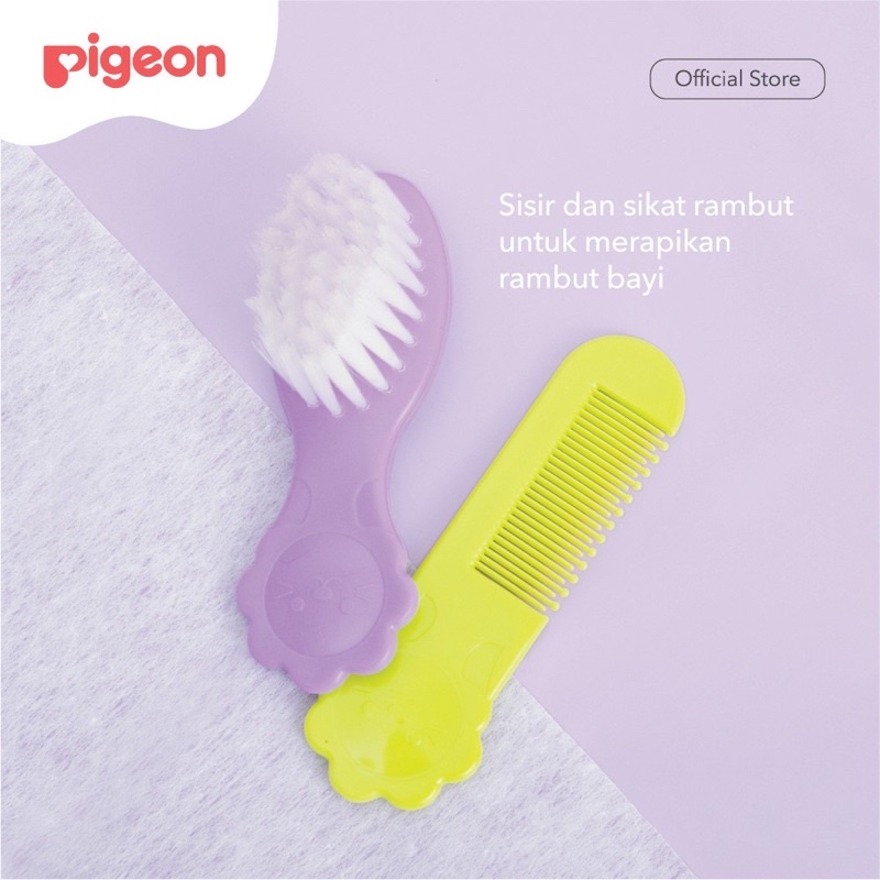 Pigeon comb and hair brush set - sisir rambut bayi