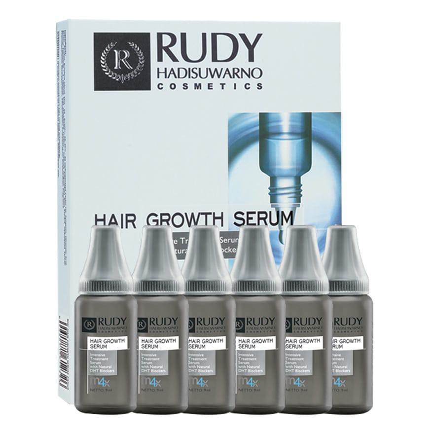 Rudy Hadisuwarno Hair Growth Serum - Isi 6 Botol Serum Rambut Rontok Asli 100% Penumbuh Rambut dan Mengatasi Kebotakan