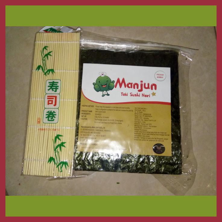 

PAKET SUSHI NORI 50S + MAKISU | LEMBARAN RUMPUT LAUT SEAWEED ROASTED