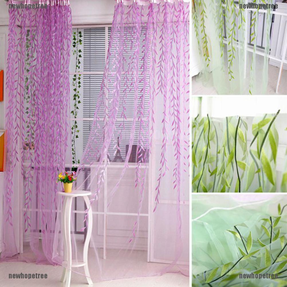 1 X Tree Willow Curtains Blinds Voile Tulle Room Curtain Sheer