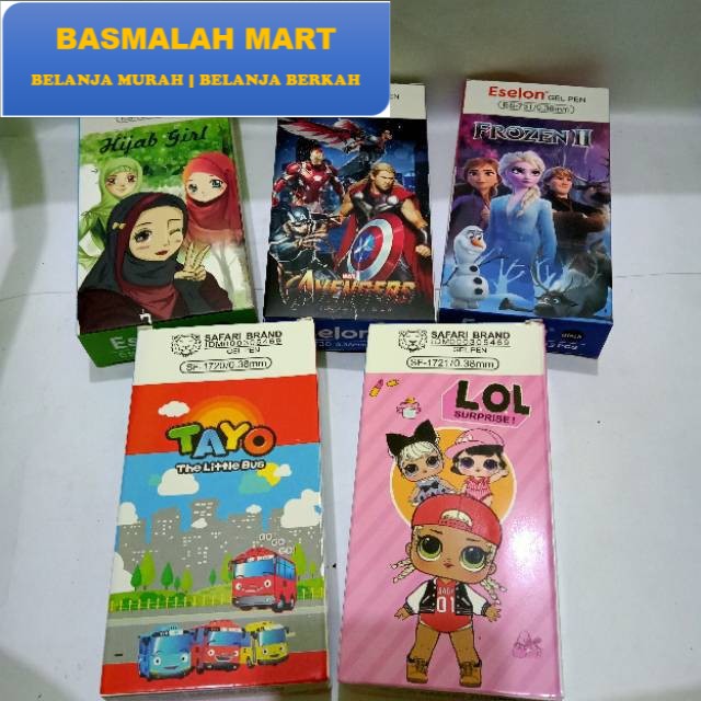 

Pulpen Gel / Gel Ink Pen / Gel Pen Bulat Karakter Animasi Lucu Murah Meriah