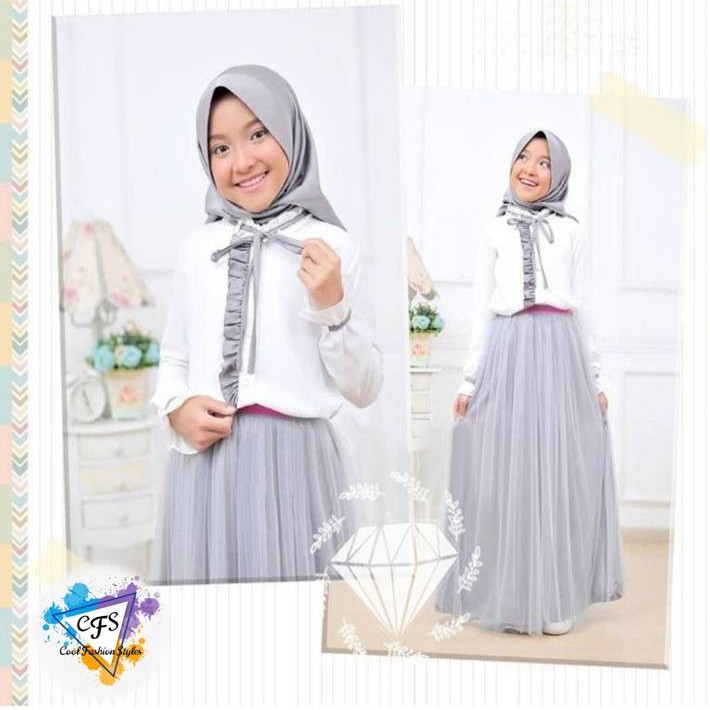 Setelan Rok Anak Perempuan Remaja ABG Umur 11 12 13 14 15 Tahun Outfit Lebaran Terbaru 2022 Thalia