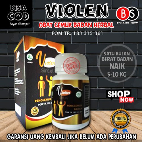 VIOLEN OBAT HERBAL PENGGEMUK BADAN ALAMI BPOM ASLI