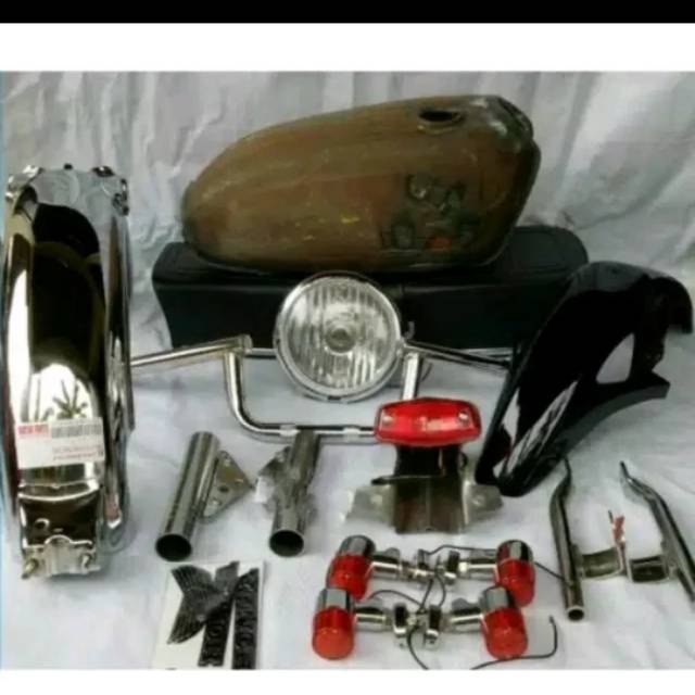paket cb racing paket hemat cb 100 tangki cb 100 slebor belakang trestar spakbor sonic jok cb