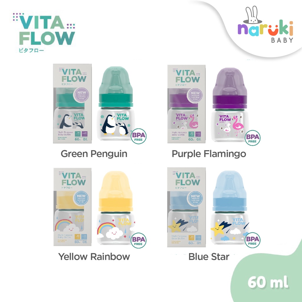 Vitaflow Botol Susu Animal Series Sky Series 60 ml