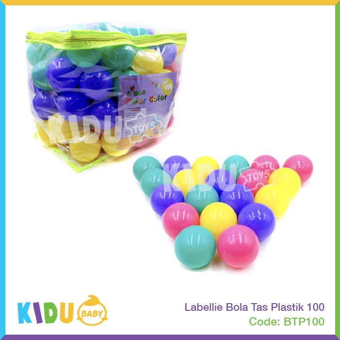 Labeille Bola Plastik 100pcs Mandi Bola L Bug Kualitas Premium BPA FREE Kidu Baby