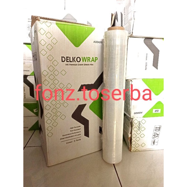 plastik wrapping stretch film delko pembungkus 50cm x 200m
