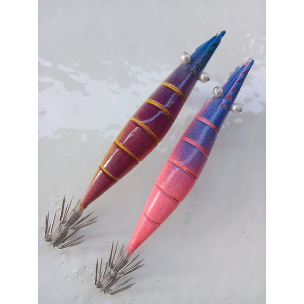 Udang kayu UMPAN PANCING CUMI egi motif ukir handmade