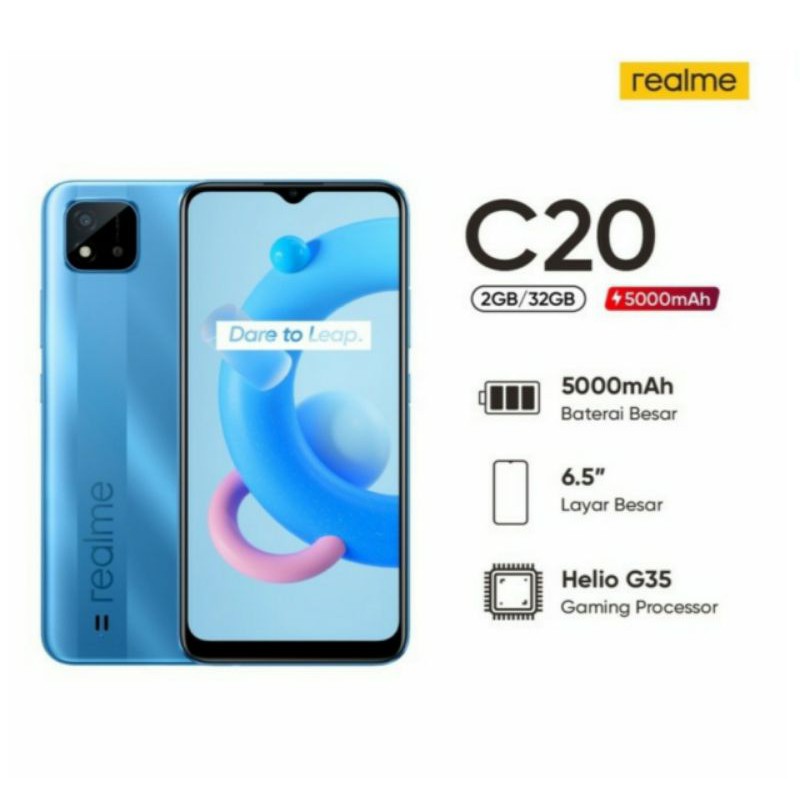 REALME C20 RAM 2/32 GB GARANSI RESMI REALME INDONESIA