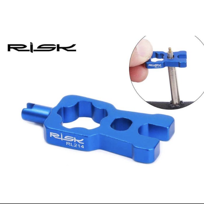 RISK kunci pas pentil Sepeda 4 in1 bike valve schrader presta RL-214