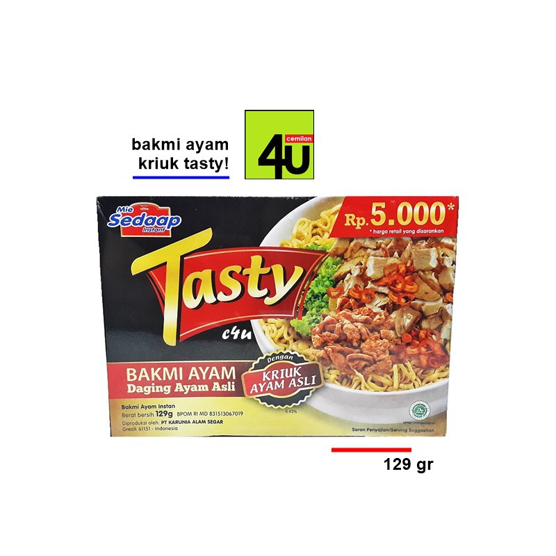 Mie Tasty Bakmi Premium Dengan Daging Ayam Asli Mie Sedaap Shopee Indonesia