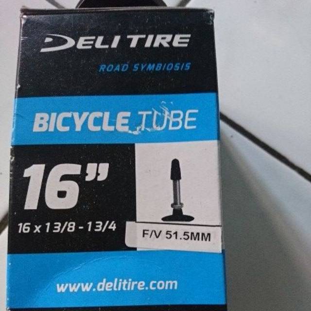 Ban Dalam 16 x 1 3/8 16 349 16 plus FV PRESTA &amp; AV PENTIL MOTOR. DELI TIRE