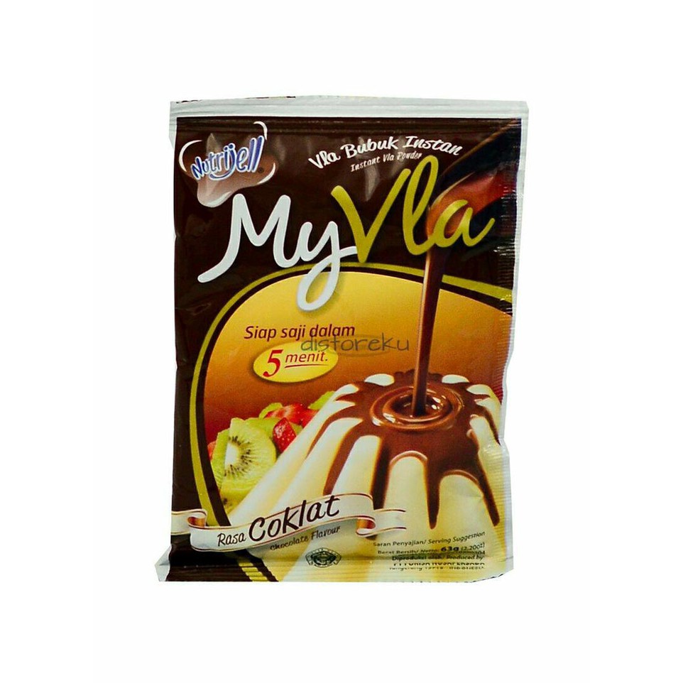 nutrijell my fla my vla nutrijel bubuk instan rasa coklat chocolate