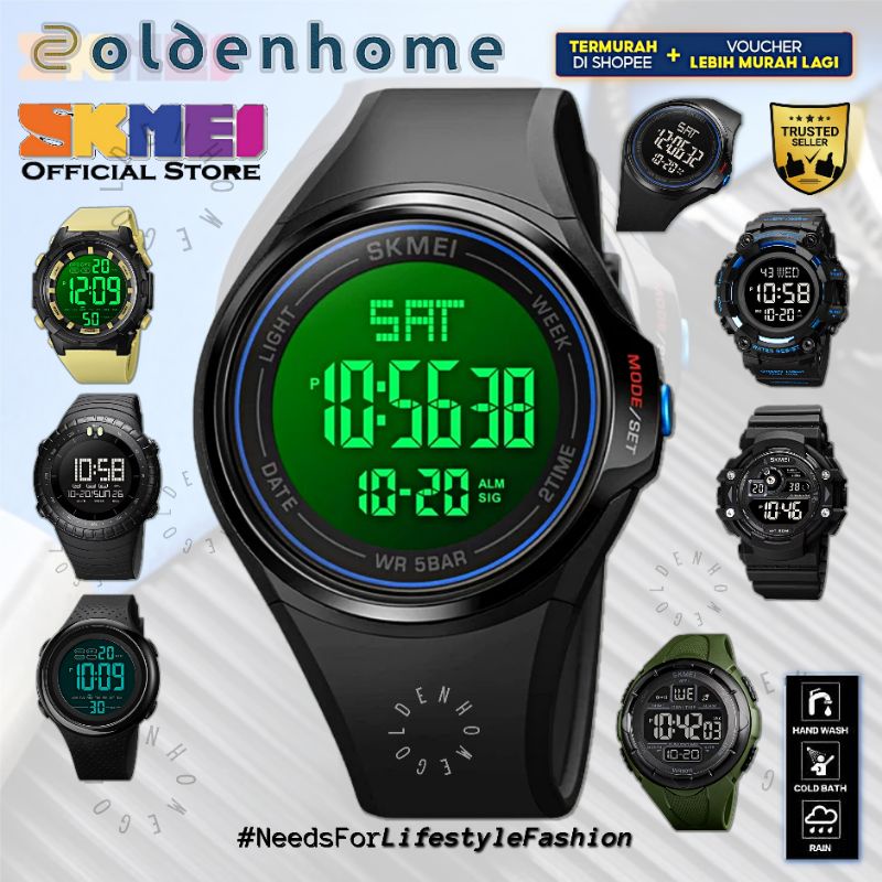 SKMEI 1810 JAM SKMEI 1810 JAM TANGAN DIGITAL SKMEI PRIA ORIGINAL DUALTIME MODEL ELEGANT TALI KARET  