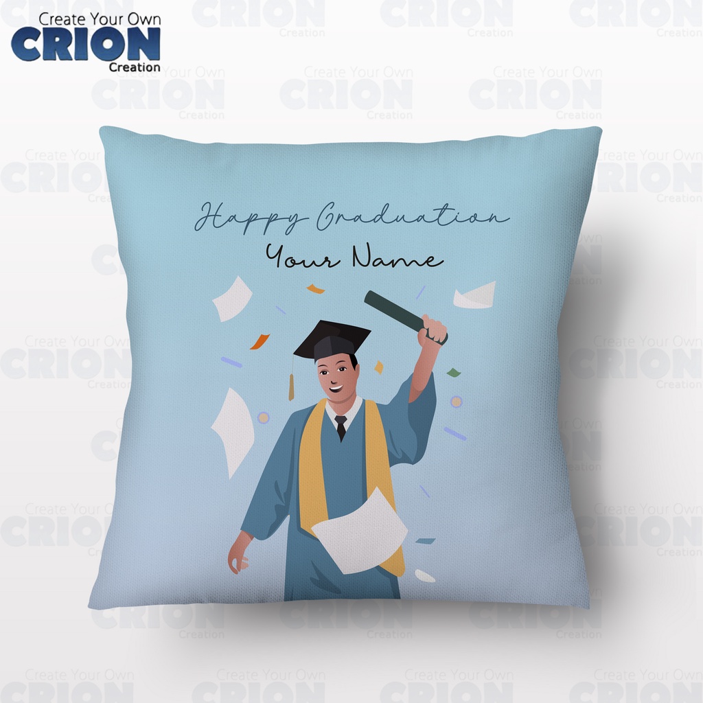 Bantal Wisuda / Graduation - Bisa custom Nama - souvenir/kado - By Crion