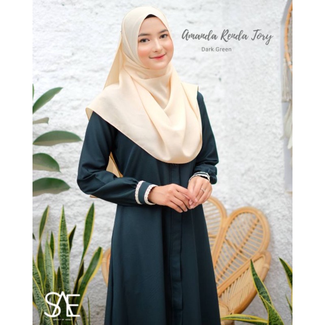 Gamis Amanda Renda Tory | busui friendly | 1kg muat 3 baju