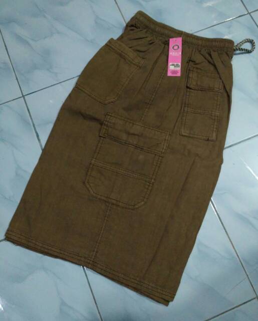 Celana santai cargo denim XXXL