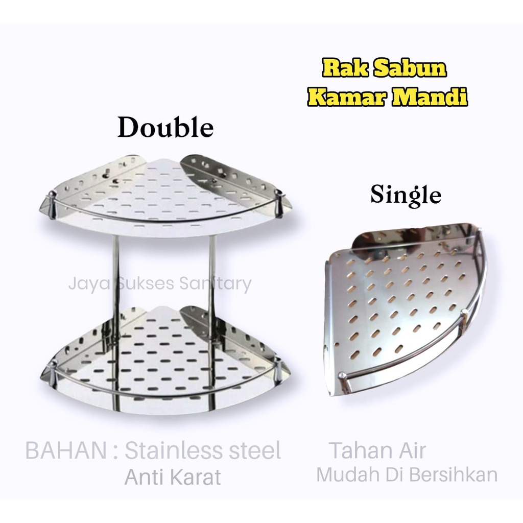 tempat sabun kamar mandi rak rak sudut stainless