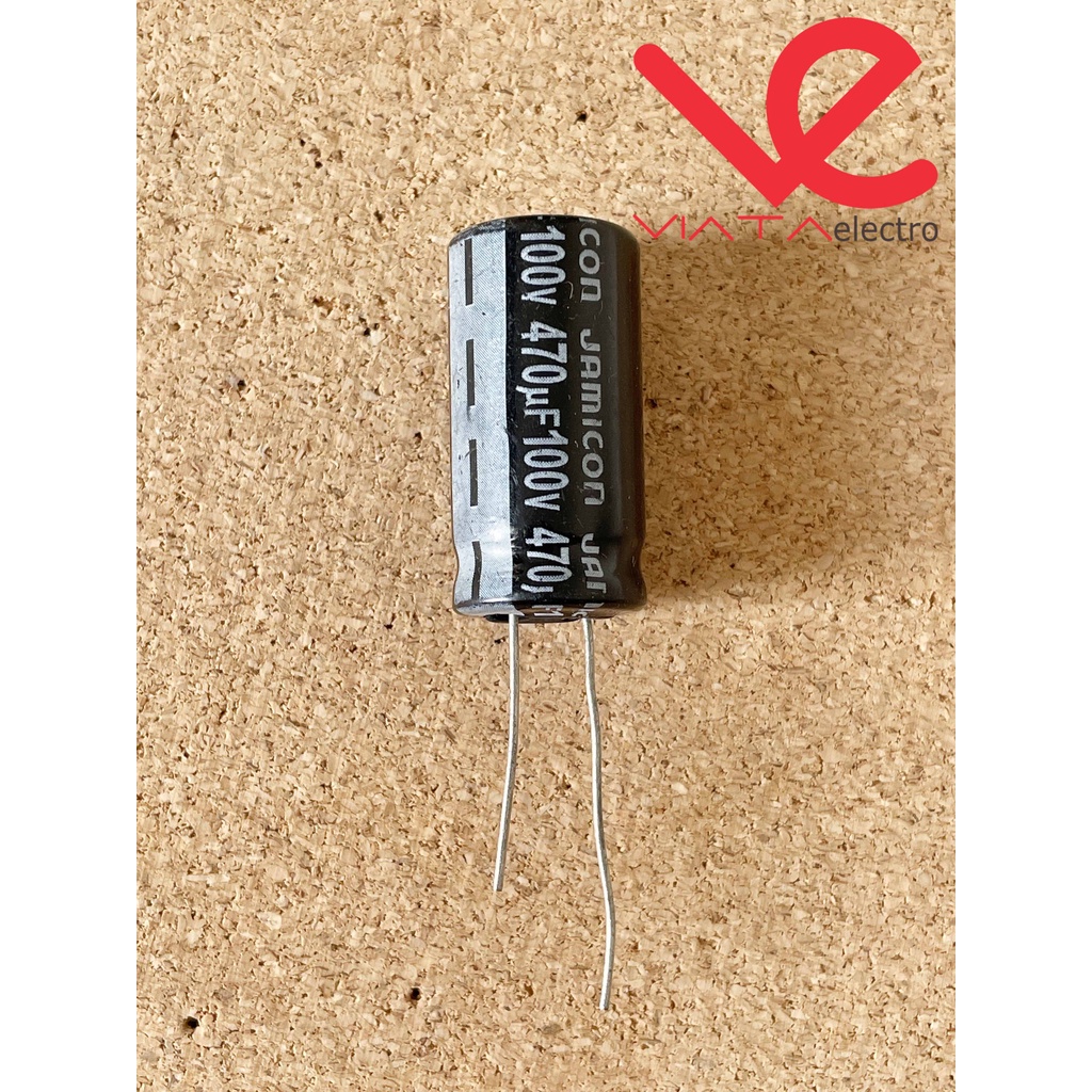 KAPASITOR ELCO 470UF 100V (1 BUAH) KAPASITOR CAPACITOR ELKO KAPASITOR 470 UF 100 V