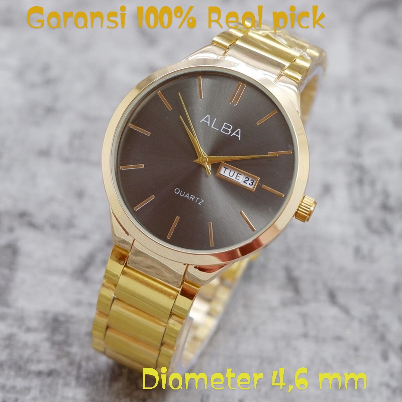 Jam Tangan Pria original Tahan air | Jam Tangan Pria Elegan Diameter 46