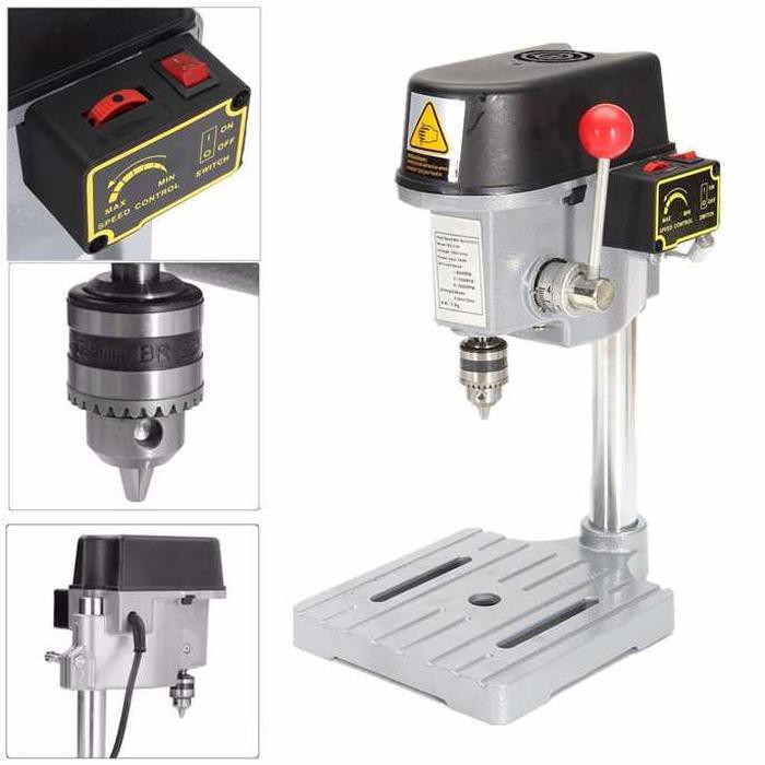 WOLIKE Mesin Bor Duduk Mini Drill Press 0.6-6.5mm 340W 16000RPM ZQ4116