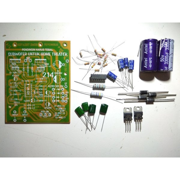 Kit Power Amplifier Subwoofer Home Theater 214 A