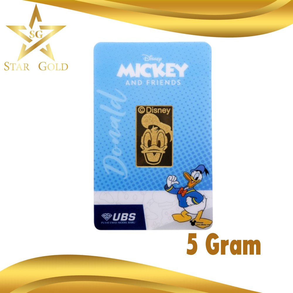 Star Gold Emas Logam Mulia Ubs Disney Donald Duck 5Gram