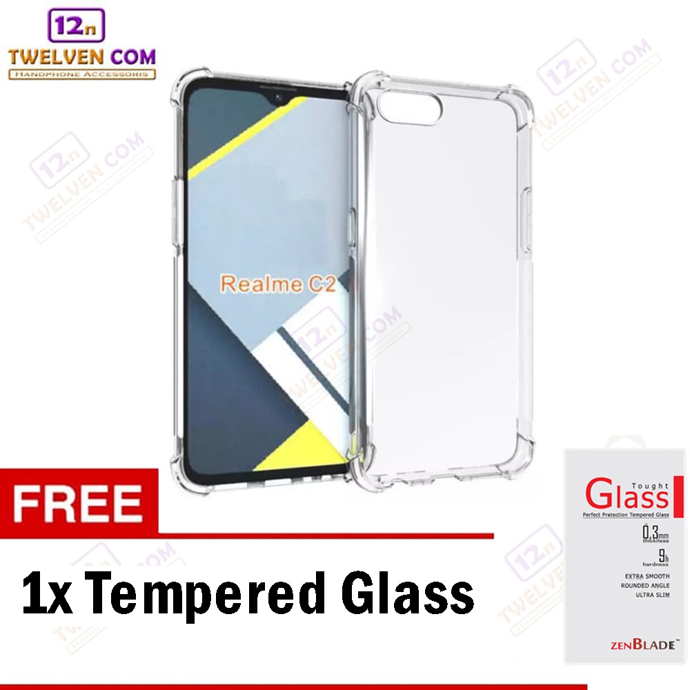 [FLASH SALE] Case Anti Crack Anti Shock Softcase Oppo A1k - Free Tempered Glass