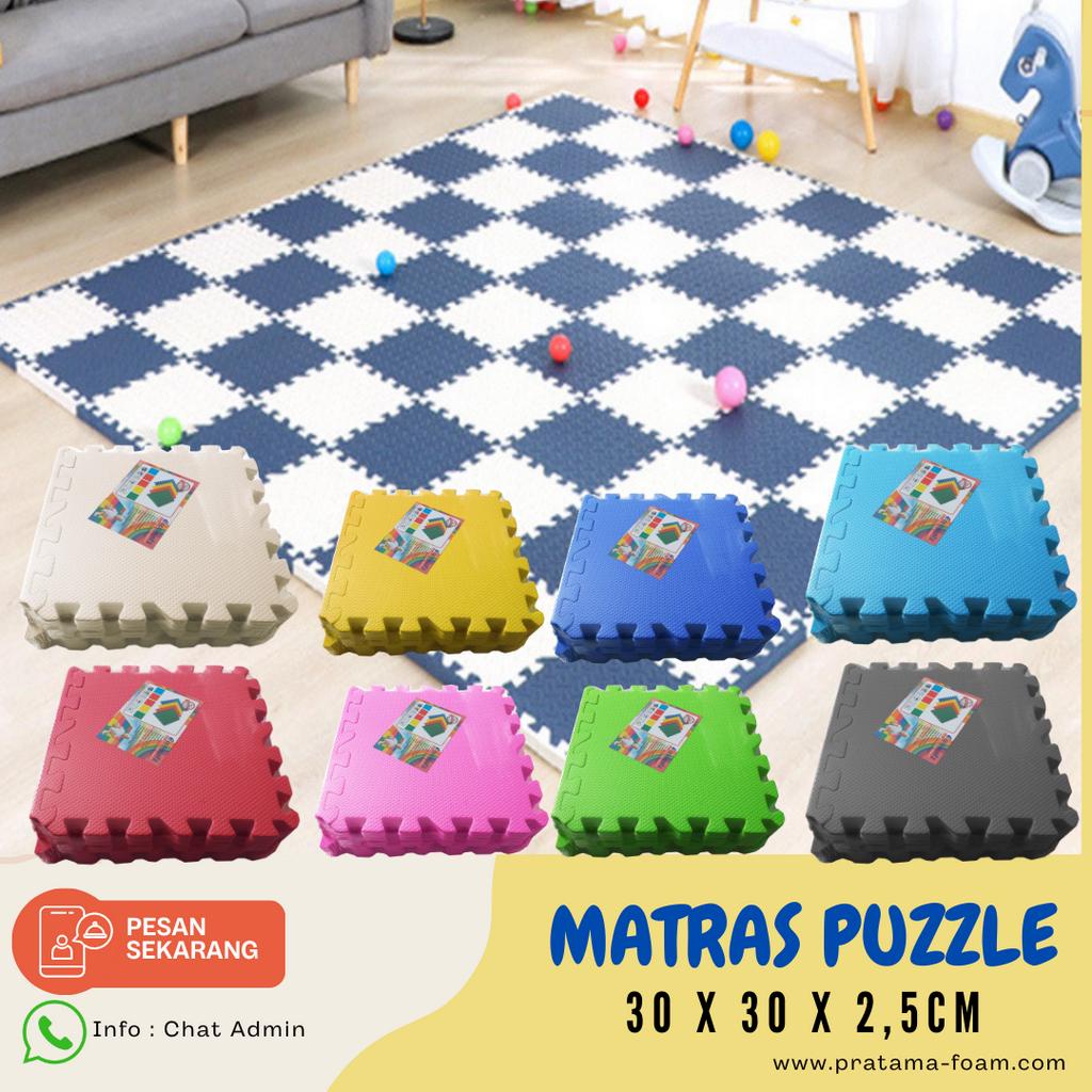 Karpet Matras Eva Foam TEBAL 2,5CM / Matras Puzzle / Alas Lantai Bermain Anak 30x30cm