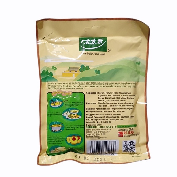 Totole Kaldu Jamur 80gr 80g Halal MUI Bumbu totole kaldu rasa jamur 80 gram